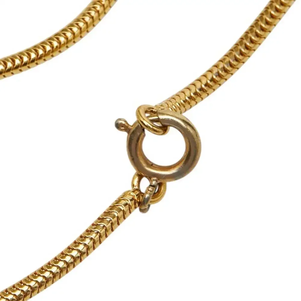 Chanel Cc Logo Round Pendant Necklace #250055C81B
